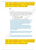 LATEST UPDATE NUR MISC MODULE 10  QUESTIONS AND ANSWERS RATED A&plus;