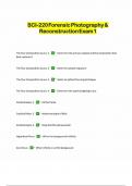 SCI-220 Forensic Photography & Reconstruction Exam 1