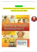 TEST BANK For Nursing Health Assessment The Foundation of Clinical Practice&comma; 3rd Edition&comma; Patricia M&period; Dillon&comma; All Chapters 1 - 27&comma; Complete Newest Version
