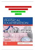 TEST BANK For Seidel's Guide to Physical Examination An Interprofessional Approach 10th Edition by Jane W&period; Ball&comma; Joyce E&period; Dains&comma; Chapters 1 - 26 &vert; Complete solution&vert; Grade A&plus;&period;