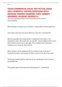 TEXAS COMMERCIAL RULES TEST ACTUAL EXAM 2025 CURRENTLY TESTING QUESTIONS WITH DETAILED VERIFIED ANSWERS &lpar;100&percnt; CORRECT ANSWERS&rpar; &sol;ALREADY GRADED A&plus;