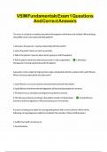 VSIM Fundamentals Exam 1 Questions And Correct Answers