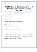 MIE 330 Exam 2 Questions and Correct  Answers&sol; Latest Update &sol; Already  Graded