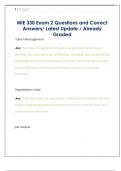 MIE 330 Exam 2 Questions and Correct  Answers&sol; Latest Update &sol; Already  Graded