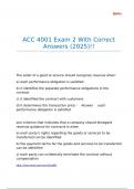 ACC 4001 Exam 2 With Correct Answers &lpar;2025&rpar;&excl;&excl;