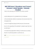 MIE 330 Questions and Correct Answers&sol; Latest Update &sol; Already Grade
