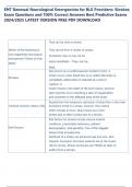 EMT Renewal Neurological Emergencies for BLS Providers&colon; Strokes  Exam Questions and 100&percnt; Correct Answers Best Predictive Exams  2024&sol;2025 LATEST VERSION FREE PDF DOWNLOAD 