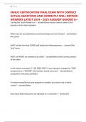 FANUC CERTIFICATION FINAL EXAM WITH CORRECT ACTUAL QUESTIONS AND CORRECTLY WELL DEFINED ANSWERS LATEST 2024 &ndash; 2025 ALREADY GRADED A&plus;