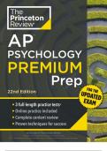Princeton Review AP Psychology Premium Prep&comma; 22nd Edition&colon; For the NEW 2025 Exam&colon; 3 Practice Tests &plus; Digital Practice &plus; Content Review &lpar;College Test Preparation&rpar; 22nd Edition