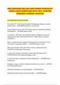 ALL CERTIFIED CODING SPECIALIST PACKAGED EXAMS&colon; QUESTIONS WITH 100&percnt; VERIFIED ANSWERS LATEST UPDATED