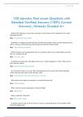 100 elevator final exam Questions with  Detailed Verified Answers &lpar;100&percnt; Correct  Answers&rpar; &sol;Already Graded A&plus;