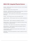 Exam Practice on WGU-C165&colon; Integrated Physical Science-Questions and Answers  LATEST UPDATE &lpar;A&plus; RATED&rpar;