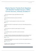 Alberta Security Practise Exam Questions  with Detailed Verified Answers &lpar;100&percnt;  Correct Answers&rpar; &sol;Already Graded A&plus;