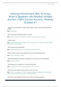 American Government&comma; SBU&comma; Dr Kwasi&comma;  Exam 5 Questions with Detailed Verified  Answers &lpar;100&percnt; Correct Answers&rpar; &sol;Already  Graded A&plus;