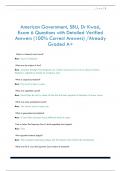 American Government&comma; SBU&comma; Dr Kwasi&comma;  Exam 6 Questions with Detailed Verified  Answers &lpar;100&percnt; Correct Answers&rpar; &sol;Already  Graded A&plus;