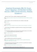 American Government&comma; SBU&comma; Dr&period; Kwasi&comma;  Exam 3 Questions with Detailed Verified  Answers &lpar;100&percnt; Correct Answers&rpar; &sol;Already  Graded A&plus;