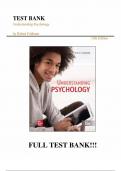 Test Bank for Understanding Psychology&comma; 15th Edition by Robert Feldman&vert; All chapters complete guide A&plus;
