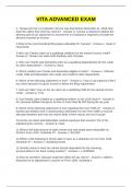VITA ADVANCED EXAM QUESTIONS AND ANSWERS