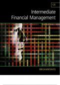 TEST BANK For Intermediate Financial Management&comma; 12th Edition By Eugene&period; Brigham&comma; Phillip R&period; Daves&period; All Chapter 1-32&comma; Questions and Complete  Answers 100&percnt; Correct