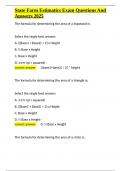 State Farm Estimatics Exam Questions And Answers 2025&period;docx