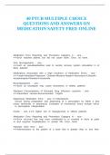 40 PTCB MULTIPLE CHOICE QUESTIONS AND ANSWERS ON MEDICATION SAFETY FREE ONLINE