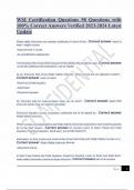 WSI Certification Questions 50 Questions with 100&percnt; Correct Answers Verified 2023-2024 Latest Update