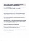 YVR D-AVOP Practice Theory Questions and Complete Solutions for Spring 2025&period; 