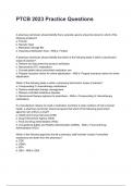PTCB 2023 Practice Questions quiz questions and answers graded  A&plus; 2025&sol;2026