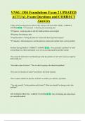 VNSG 1304 Foundations Exam 2 UPDATED  ACTUAL Exam Questions and CORRECT  Answers 