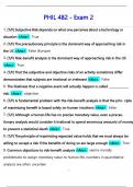 PHIL 482 Exam 2 Questions and Answers 100&percnt; Pass&lpar;2025&sol;2026&rpar;