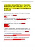 WGU C208 OA LATEST 2025 EXAM 100 QUESTIONS AND CORRECT DETAILED ANSWERS &lpar;100&percnt; VERIFIED ANSWERS&rpar; &vert;AGRADE