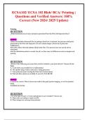 ECSA102 ECSA 102 Blob BCA Printing  Questions and Verified Answers 100&percnt; Correct &lpar;New 2024-2025 Update&rpar;
