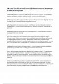 Wound Certification Exam 159 Questions and Answers-Latest 2024 Update&period;