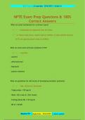NPTE Exam Prep Questions & 100&percnt; Correct Answers