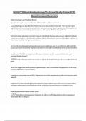 WGU D236 pathophysiology OA Exam Study Guide 2025 Questions and Answers 