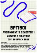 BPT1501 Assignment 3 Semester 1 &vert; Due 26 March 2025