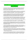 ATI CBC Level 2 Study Guide