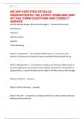 NETAPP CERTIFIED STORAGE ASSOCIATE&lpar;NSO-145&rpar; LATEST EXAM 2024-2025 ACTUAL EXAM QUESTIONS AND CORRECT ANSWER