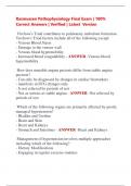 Rasmussen Pathophysiology Final Exam &vert; 100&percnt;  Correct Answers &vert; Verified &vert; Latest  Version