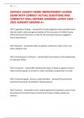 SUFFOLK COUNTY HOME IMPROVEMENT LICENSE EXAM WITH CORRECT ACTUAL QUESTIONS AND CORRECTLY WELL DEFINED ANSWERS LATEST 2024 &ndash; 2025 ALREADY GRADED A&plus;