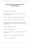 BA 300 Final Exam &ndash; Romano Questions with Complete Solutions