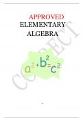APPROVED 2025 ELEMENTARY ALGEBRA PRACTICE TEST WITH CORRECT ANSWERS