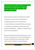 Advanced Practice&comma; Role&comma; Development&comma;  Current Trends&comma; and Health Policy  2024&sol;2025 Exam All Answers and  Illustrations Given 