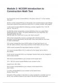 Module 2- NCCER Introduction to Construction Math exam with 100&percnt; correct  answers 2025