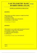  UAB TELEMETRY BASIC DYSRHYTHMIA EXAM QUESTIONS AND ANSWERS 2025