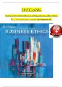 TEST BANK For Business Ethics Ethical Decision Making and Cases&comma; 13th Edition By O&period; C&period; Ferrell&comma; John Fraedrich&comma; Verified Chapters 1 - 12&comma; Complete Newest Version