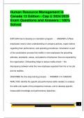 Human Resource Management in  Canada 12 Edition - Cap U 2024&sol;2025  Exam Questions and Answers &vert; 100&percnt;  Solved