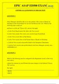  EPIC ASAP ED500 EXAM QUESTIONS AND ANSWERS 2025