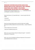 MISSOURI HUNTERS EDUCATION EXAM 2025&vert; BRAND NEW ACTUAL EXAM WITH 100&percnt; VERIFIED QUESTIONS AND CORRECT SOLUTIONS&vert; GUARANTEED VALUE PACK&vert; ACE YOUR GRADES&period;