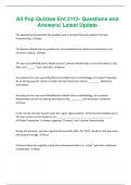 All Pop Quizzes Ent 2113- Questions and  Answers&vert; Latest Update